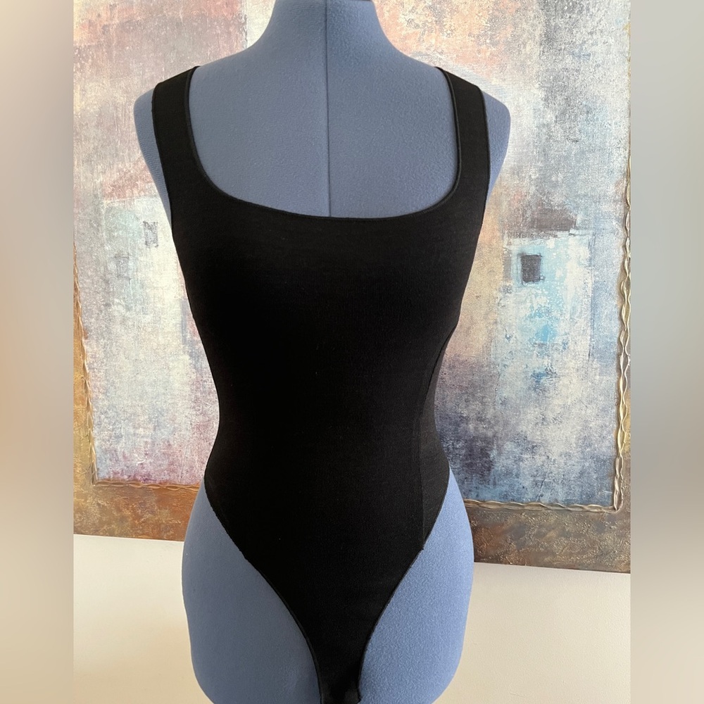 NWT Zara Elegant Knit Black Bodysuit